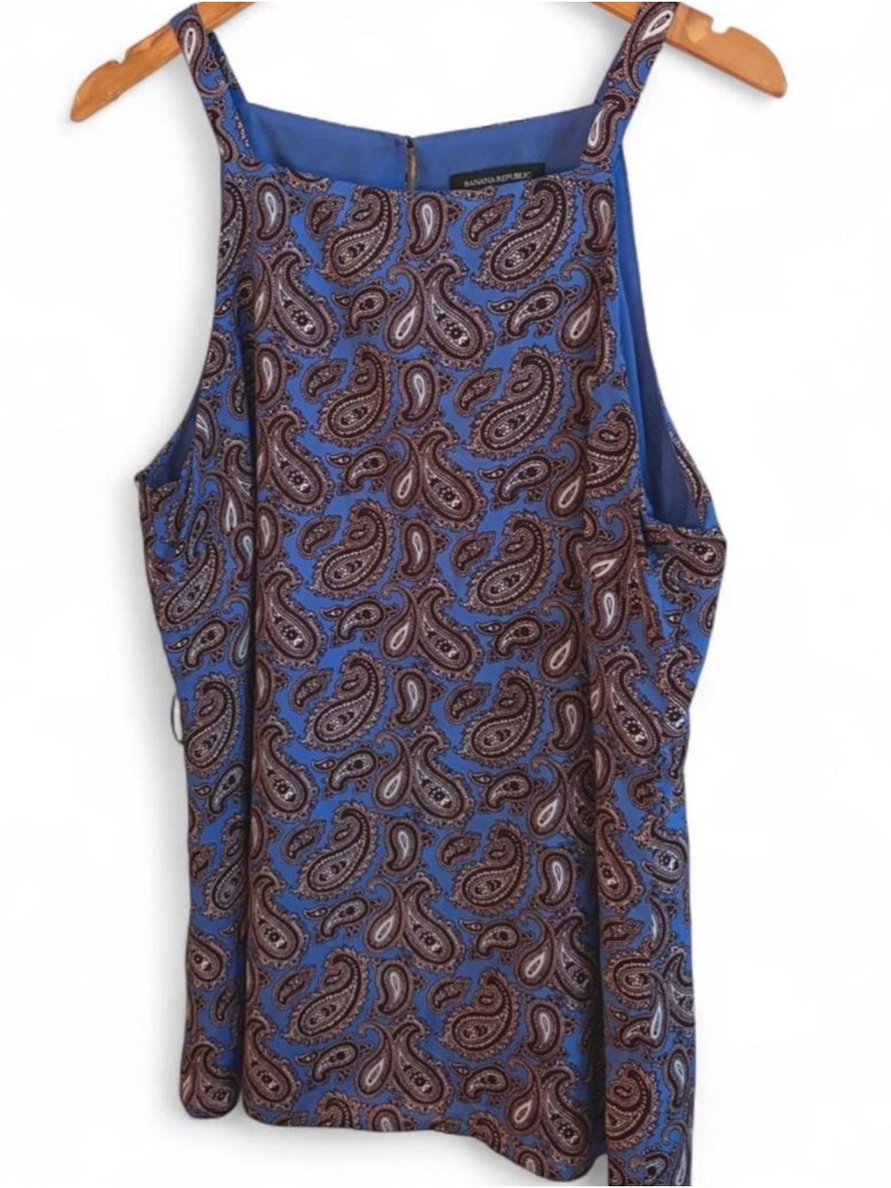 Banana Republic Blue Paisley Dress